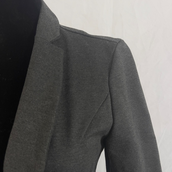 QUINCE gray knit blazer women's size S small business casual career fitted - Picture 2 of 9